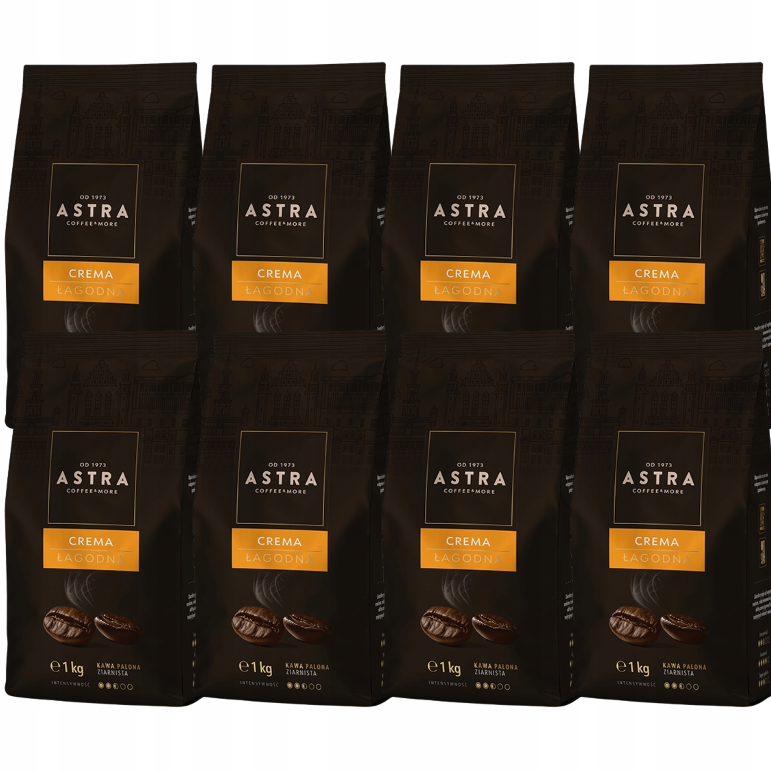 Kawa Astra Ziarnista Łagodna Crema 8x1kg