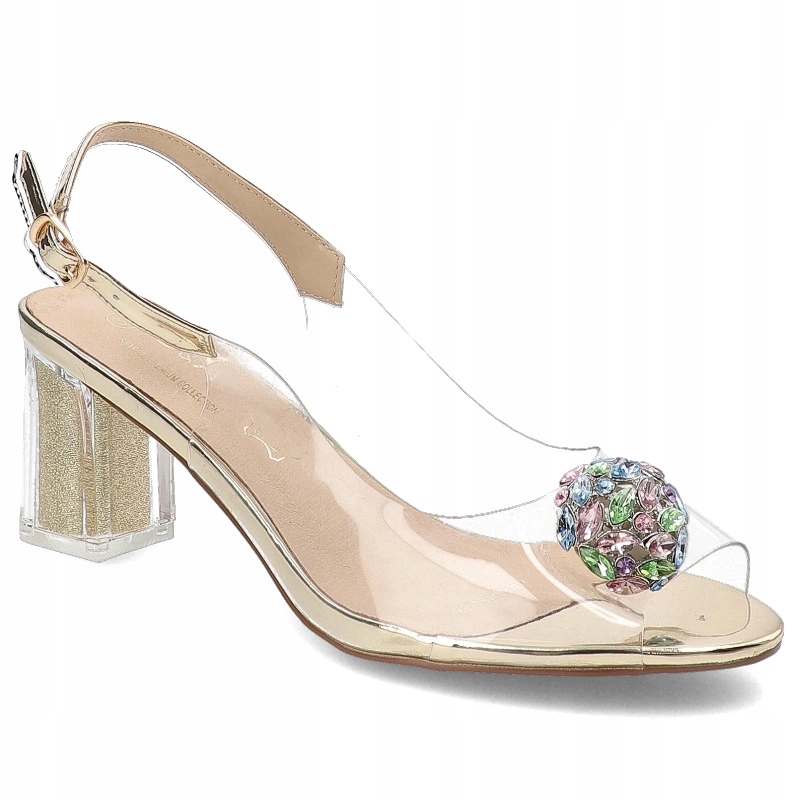 Zlaté sandály S.Barski Elegantní dámská obuv