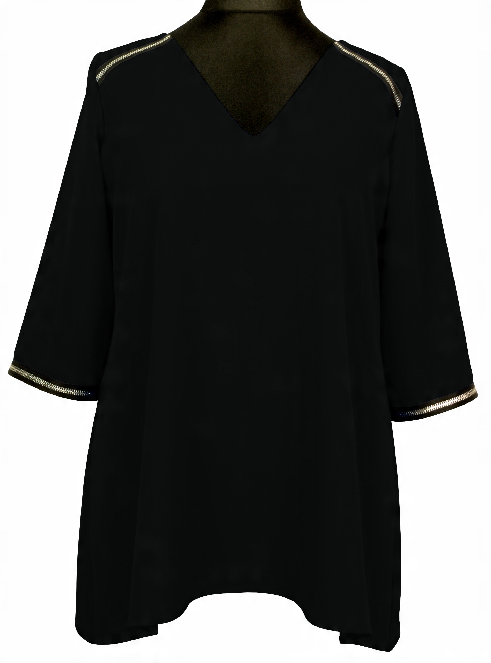 

Bluzka damska tunika luźna czarna plus size 50