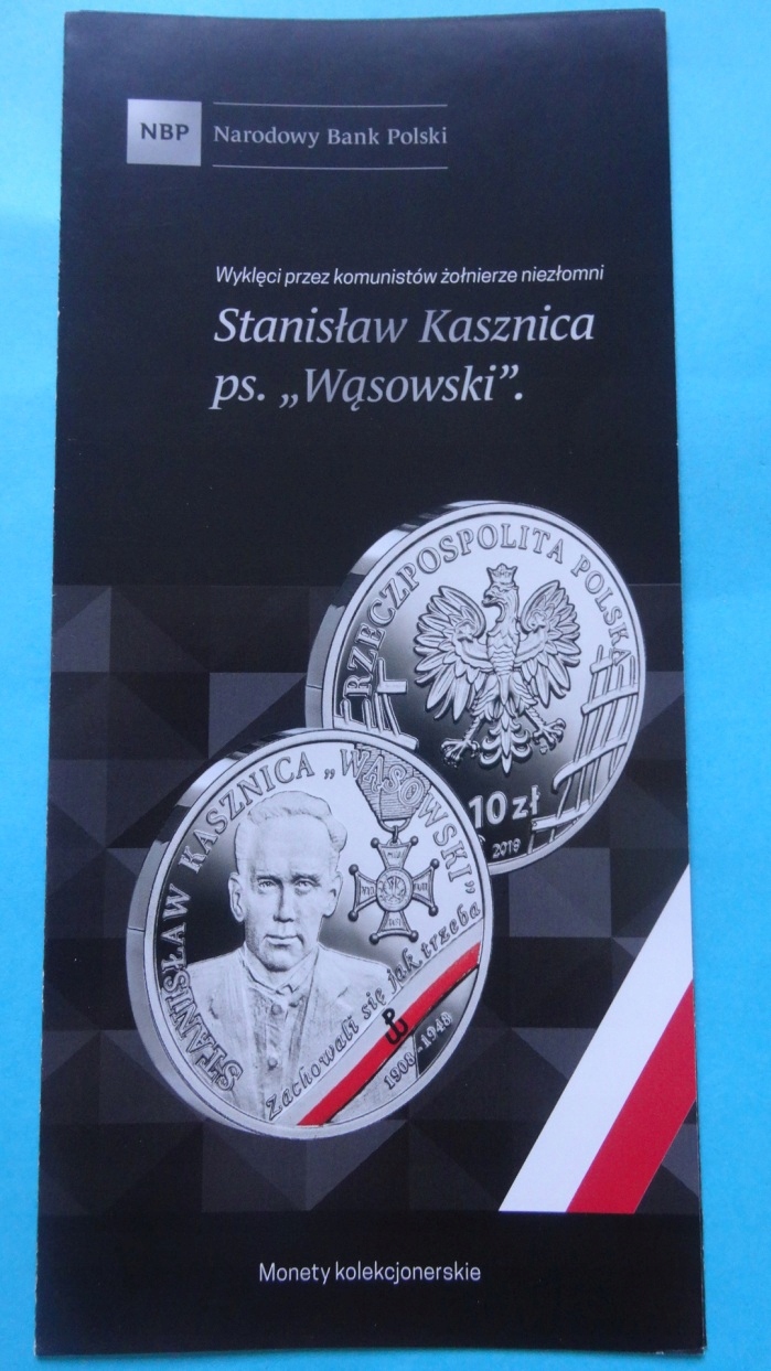 Folder 10 zł 2019,STANISŁAW KASZNICA-WĄSOWSKI,stan I