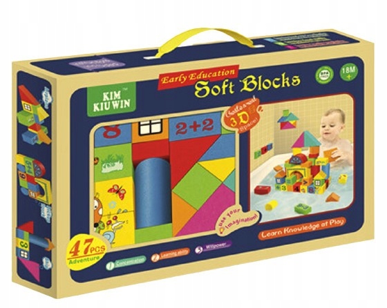 

Zestaw Kolorowe Klocki Piankowe Edukacyjne 47EL.