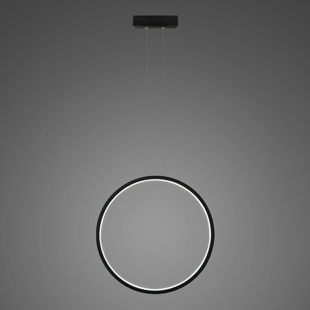 Lampa wisząca Ledowe Okręgi No.1 X 60cm czarny 4k