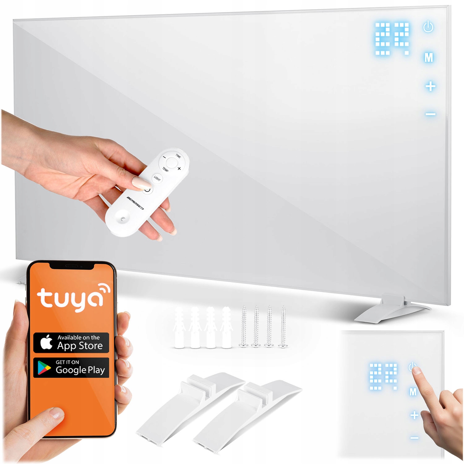 Infračervený Ohrievač Žiarič 720 W Vykurovací Panel Pilot Wifi Aplikácia