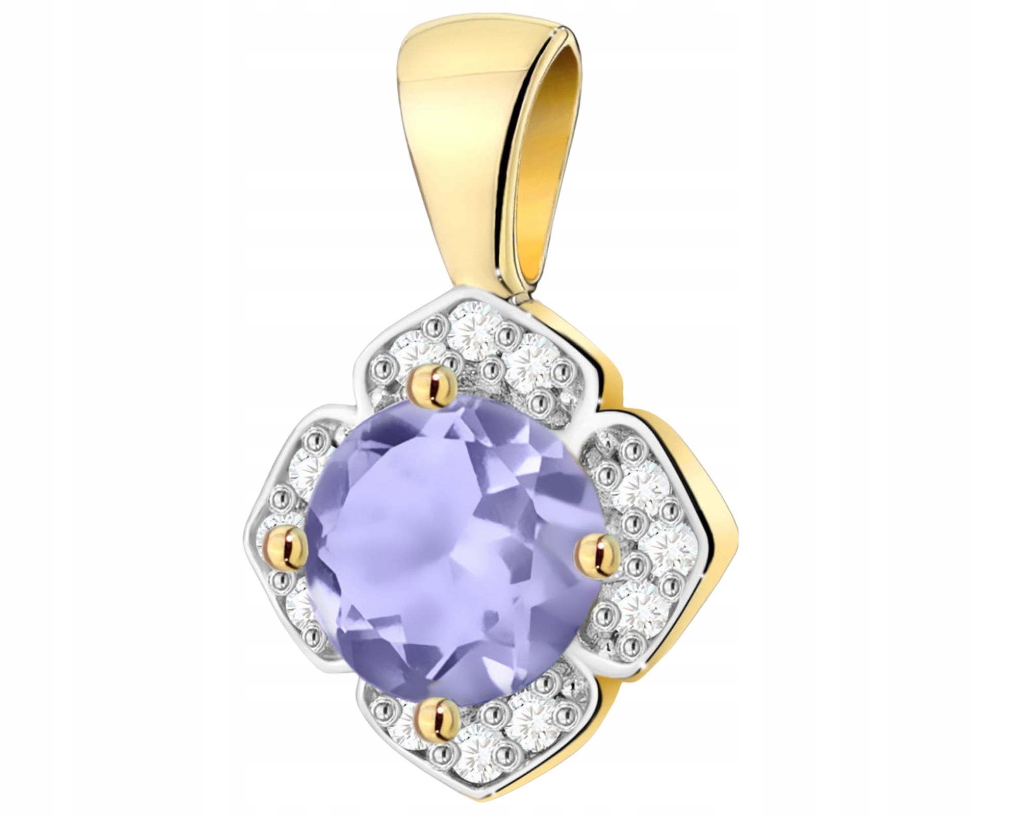 Zlatý Přívěsek S Tanzanitem A Diamanty 585