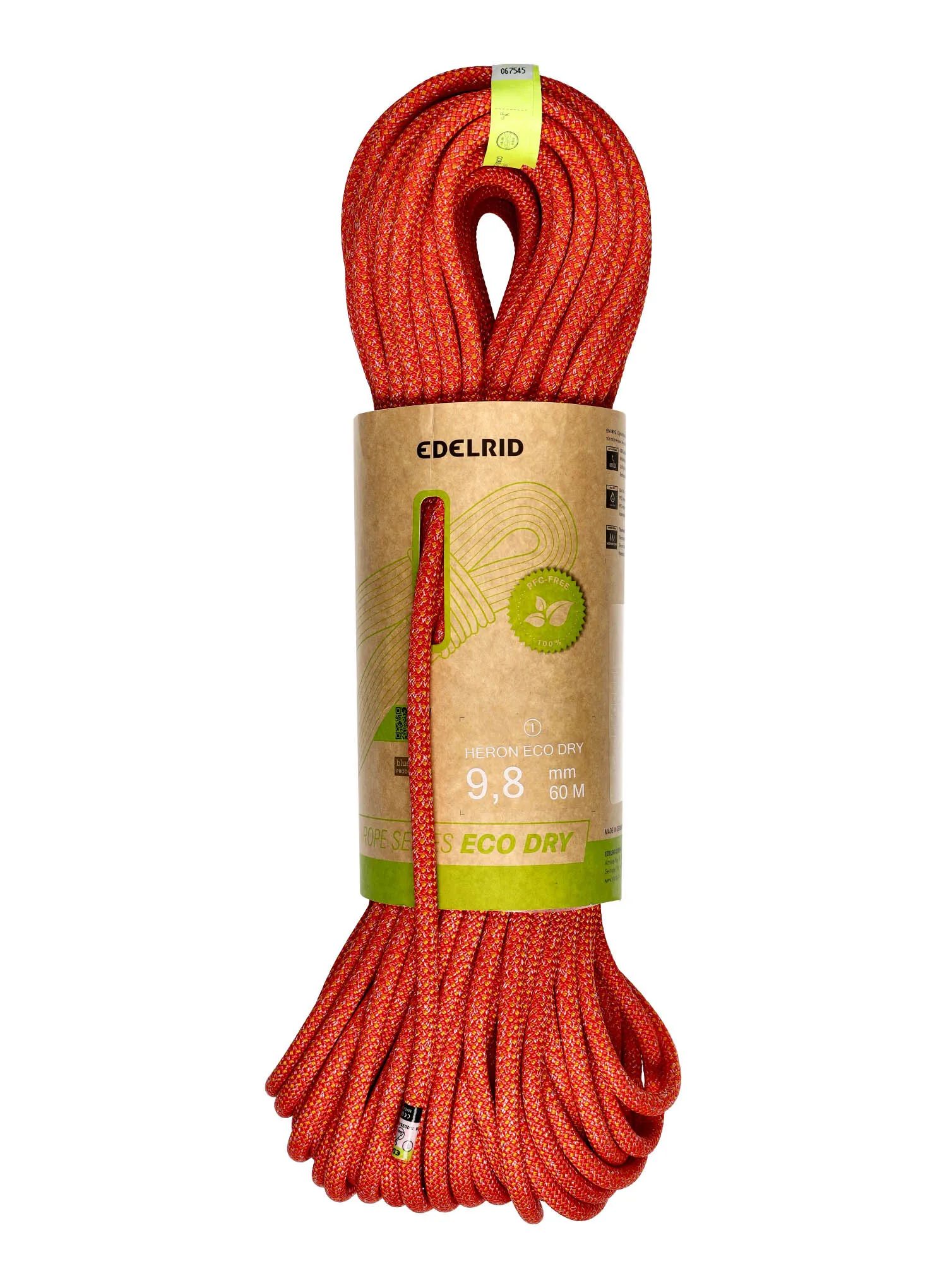 Dynamické lano Edelrid Heron Eco Dry 9,8 mm 60 m fire