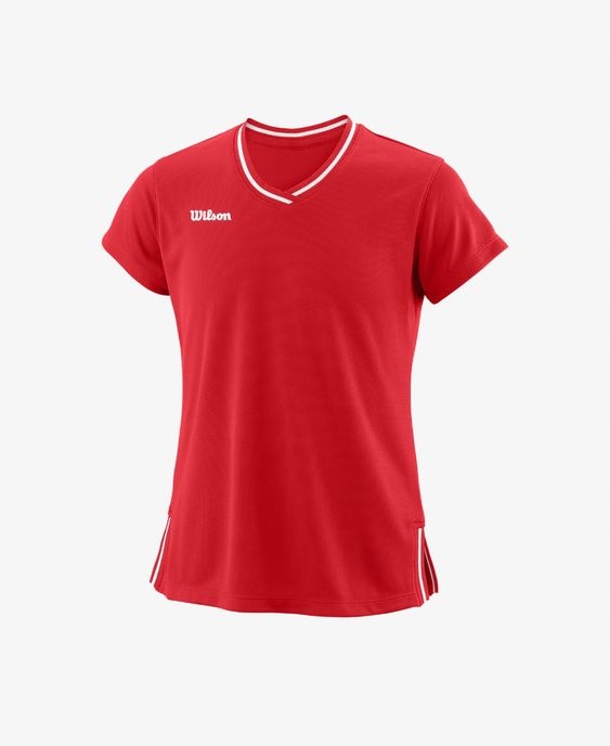 Koszulka tenisowa dziewczęca Wilson Team II V-Neck