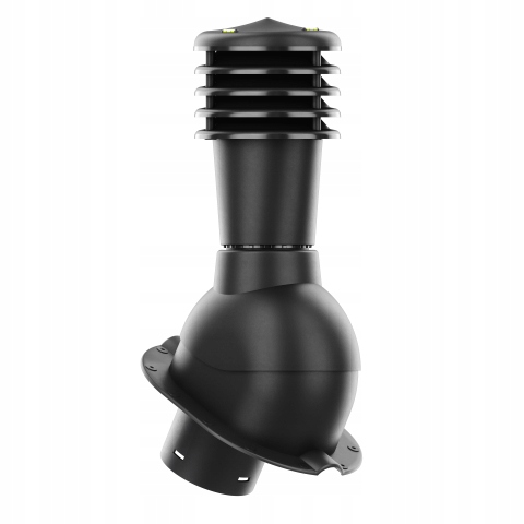 Větrací komín Smartline profil M fi 125 mm nezateplený, černý