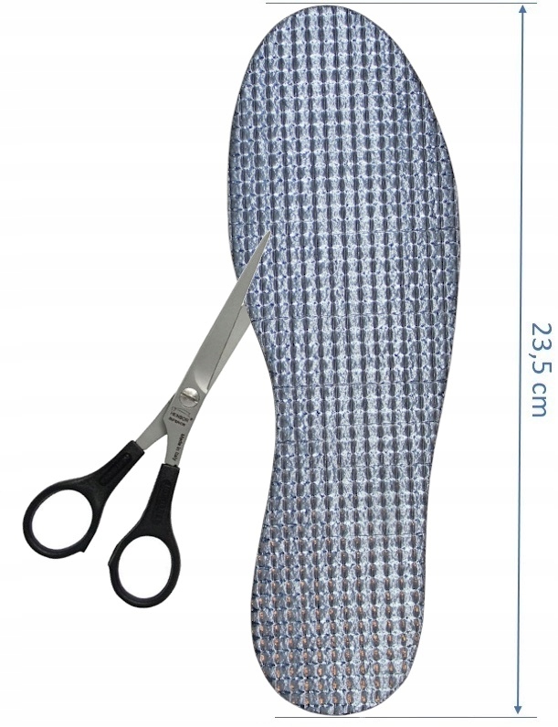 WKŁADKI DO BUTÓW FILCOWE ALUMINIOWE ZIMOWE r. 36 Grubość 7 mm