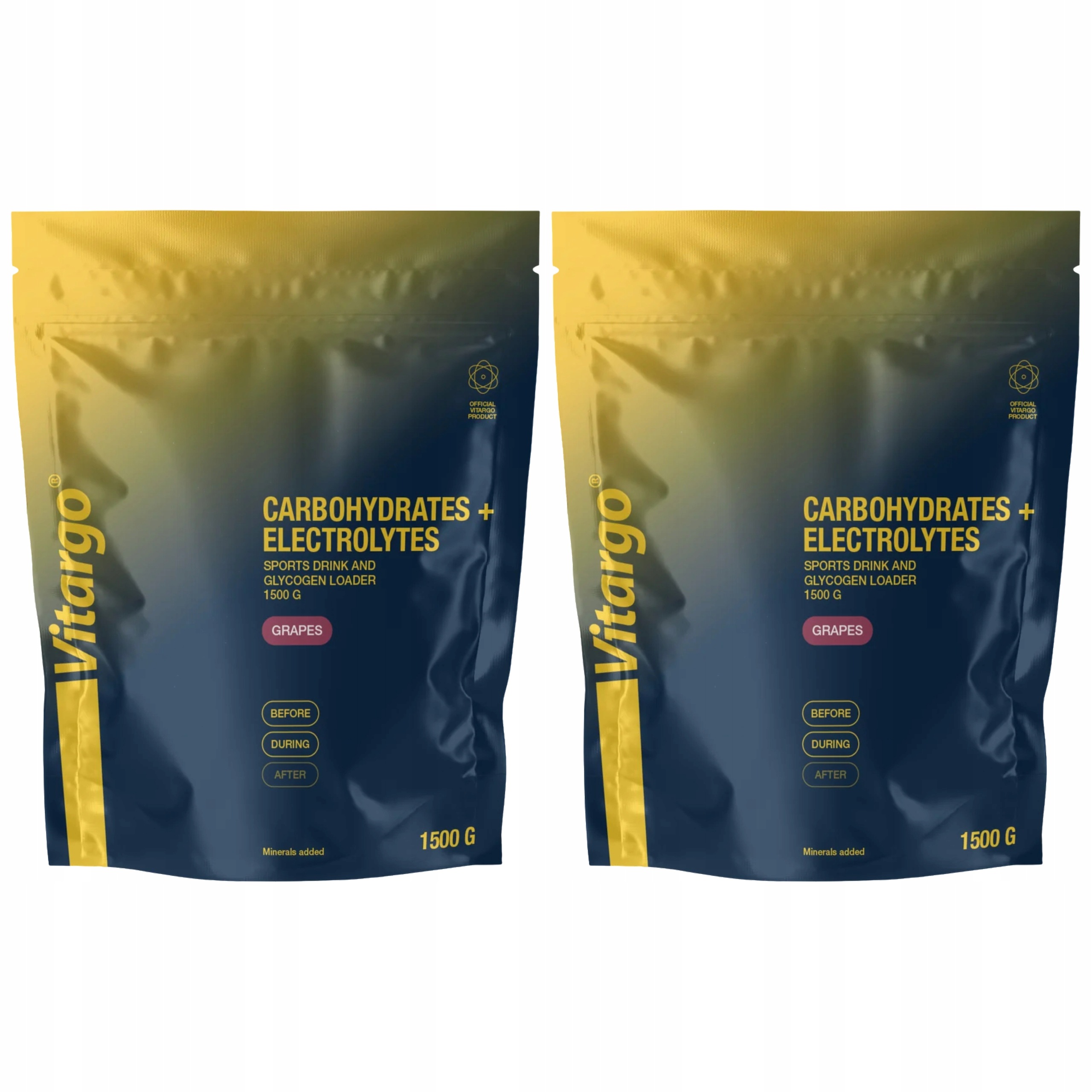 2x Sacharidy Elektrolyty Vitargo Carbohydrates Electrolyte 1500g Winogron