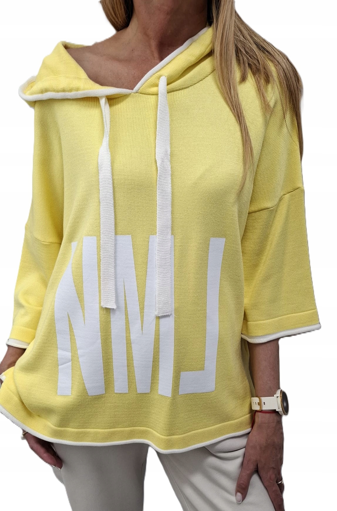 Cocomore Svetr Mikina S Kapucí Žlutá Bílá Nml