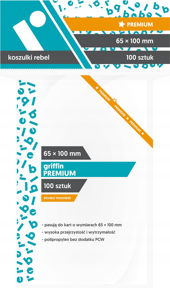 

Koszulki Rebel 65x100 Griffin Premium 100 Szt