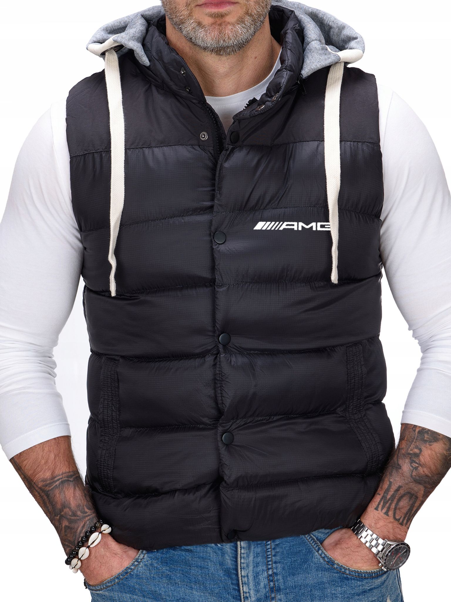 Pánská Vesta S Bunda Bez Rukávů Amg, Vesta S Ohřívačem M