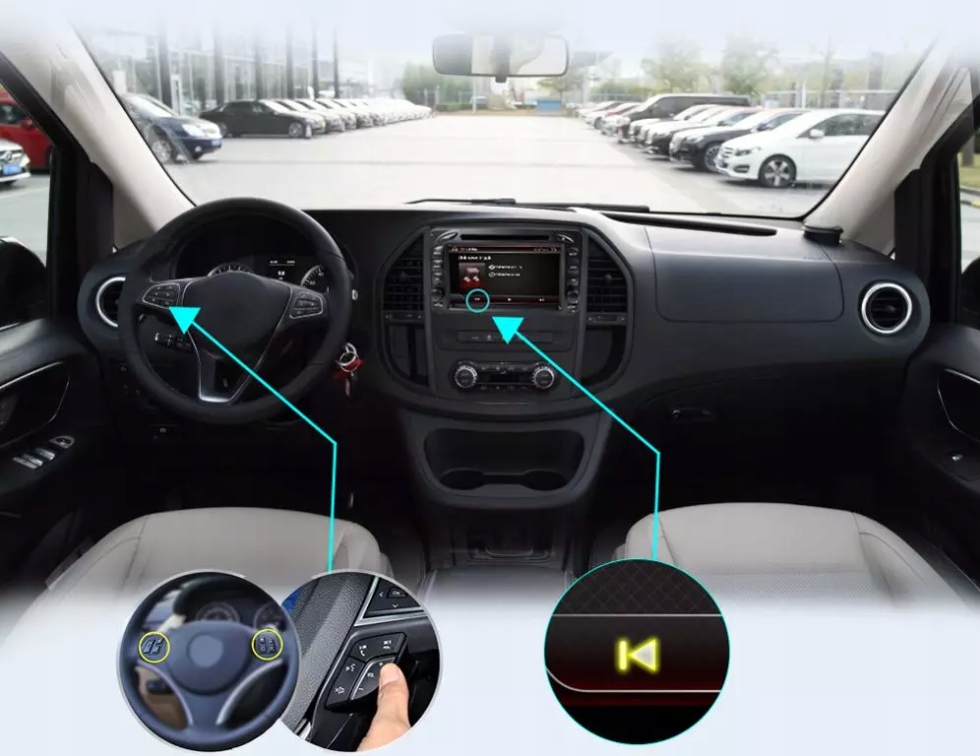 RADIO ANDROID Mercedes Benz CLK W209 W203 W208 4CO Montaż 2-DIN