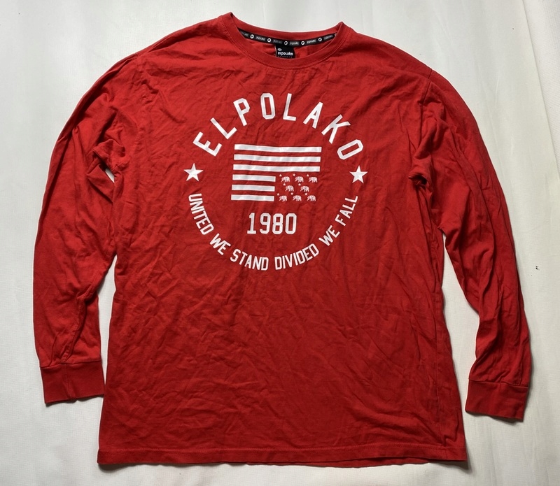 El Polako 1980 oryginalna czerwona BLUZA/ Longsleeve rozmiar L Rozmiar L