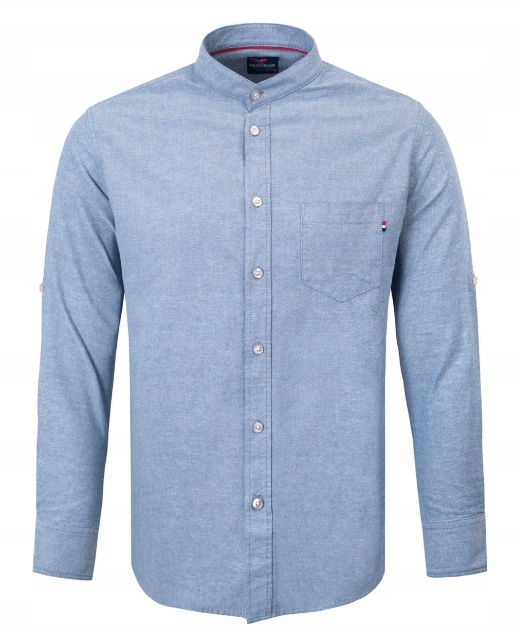 Víkendová košile Pako Jeans lehce vypasovaná Světle Modrá, na stojáčku XL