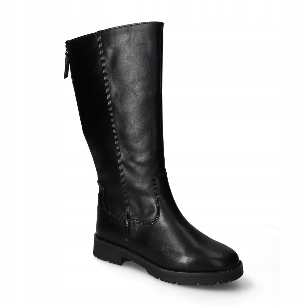 Kozačky Jana 8-25564-43/001 Černé lícové kůže velikost 36