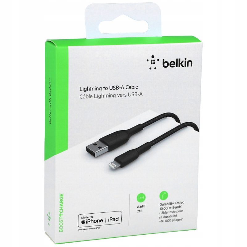 Kabel Belkin Boost Charge USB-A / Lightning, 2m Złącza USB - Apple Lightning