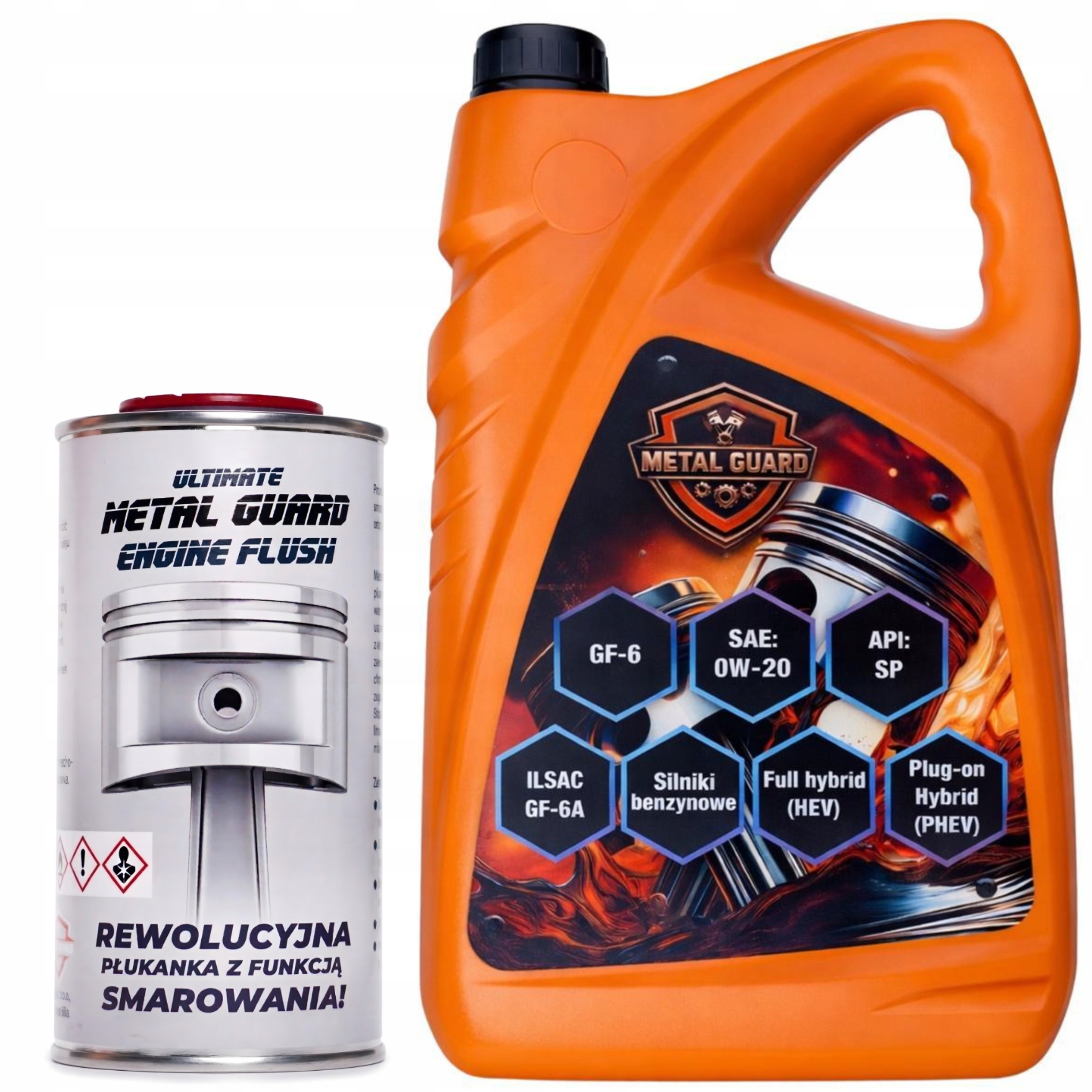 Olej silnikowy Metal Guard 0W20 5L Hybrid GF-6A Api Sp Lspi Phev Toyota itp
