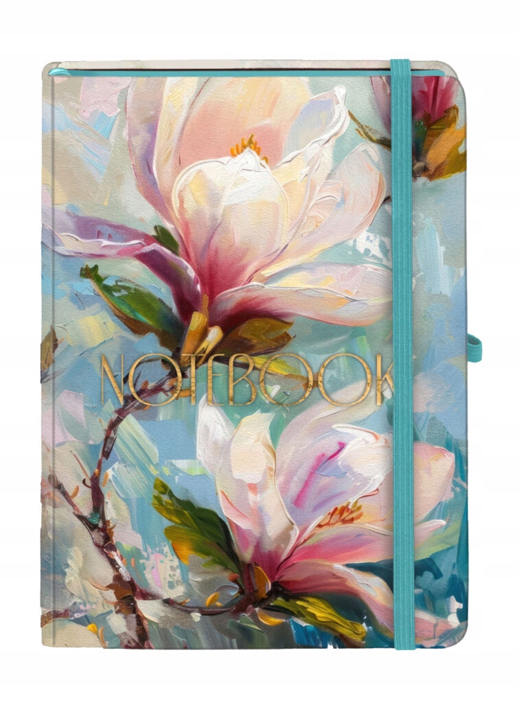 Notes B6 Planer Organizer W Kratkę 192strony Botanical Flora Kwiaty Antra