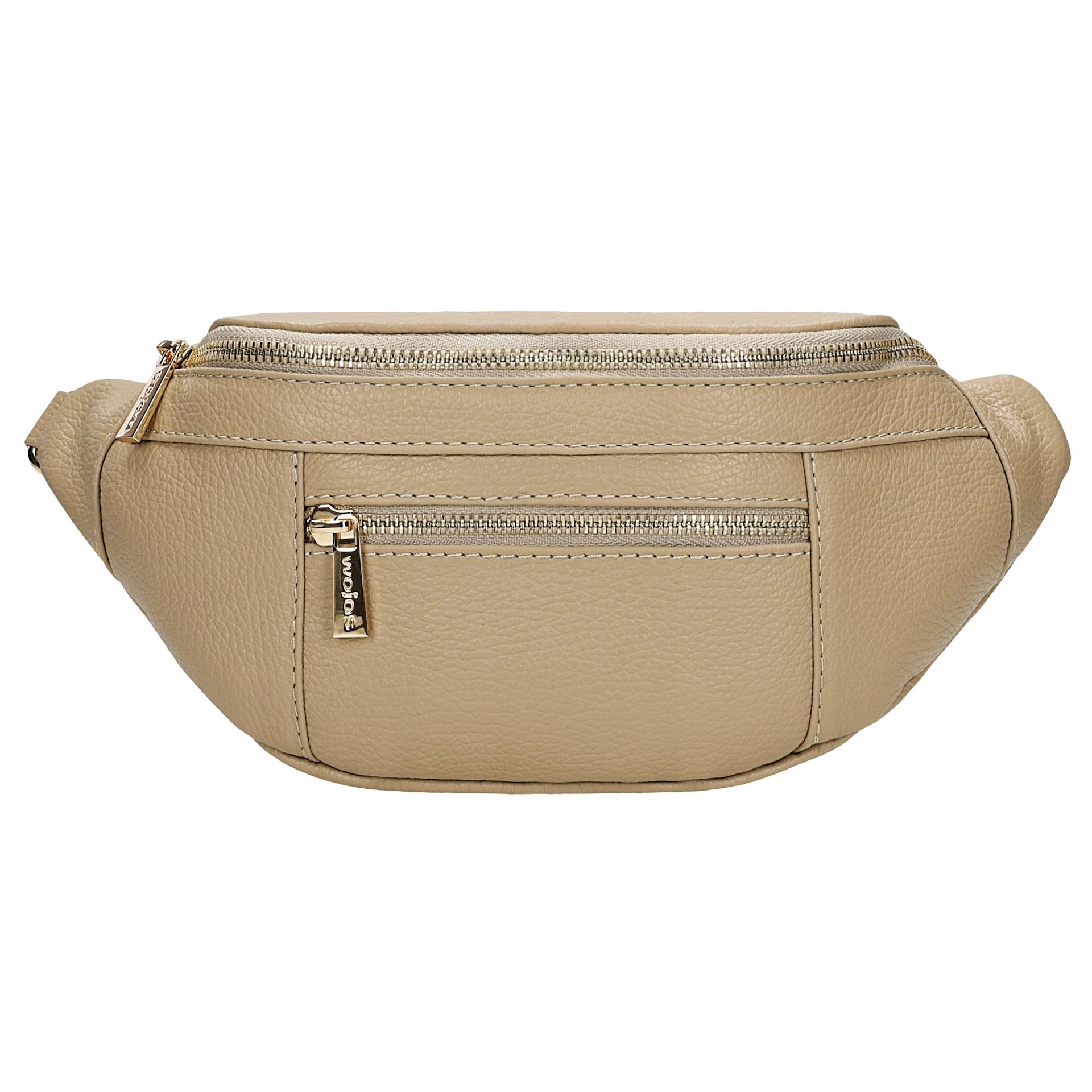 Béžová kožená ledvinka