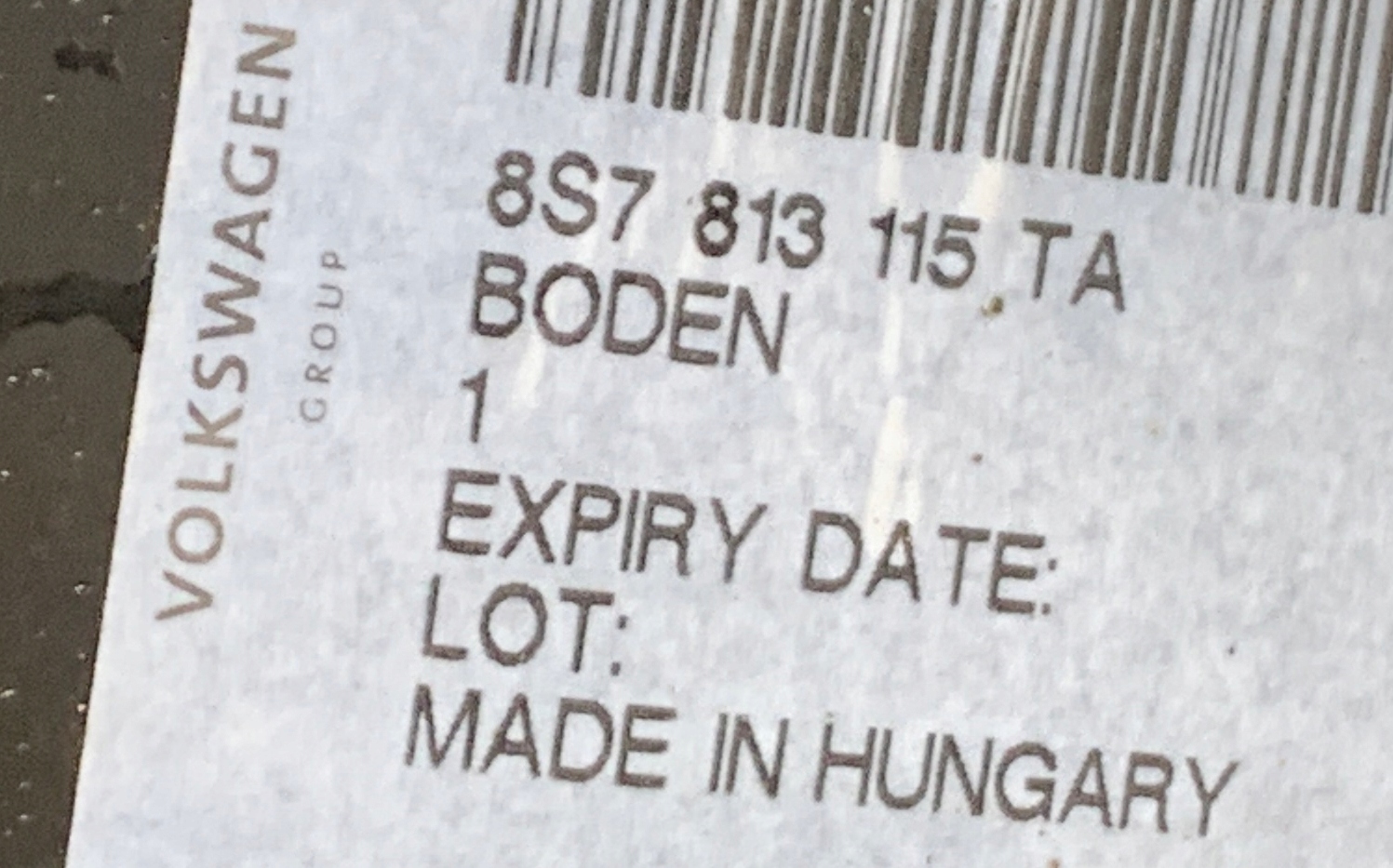 PLYTA PLAT PODLOGI AUDI TT 8S 14 8S7813115TA Part number 8S7813115TA