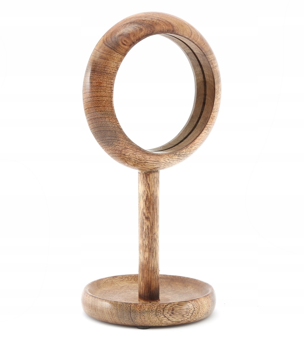 

Drewniane lustro na nodze