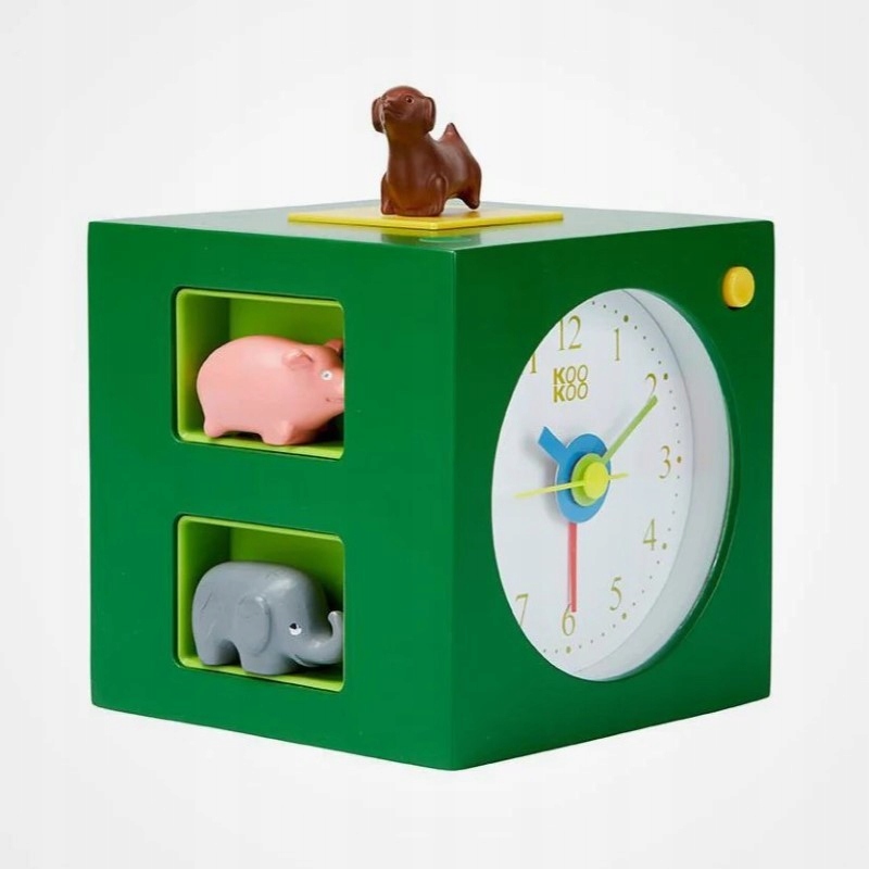 Kookoo KidsAlarm Detský budík s zvukmi zvierat, zelený
