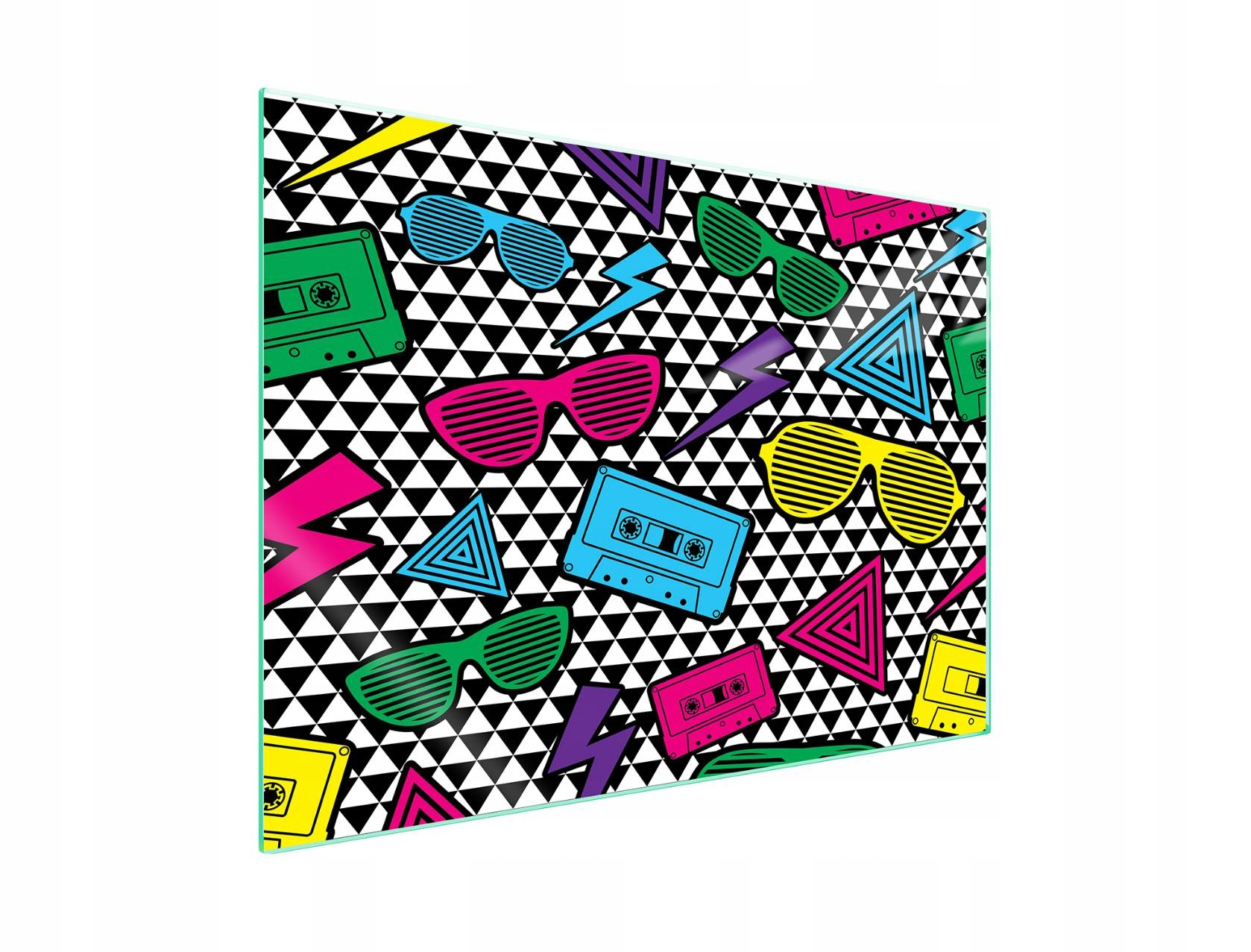 7v1 skleněná ochranná deska na sporák 70x52 Pop Art.