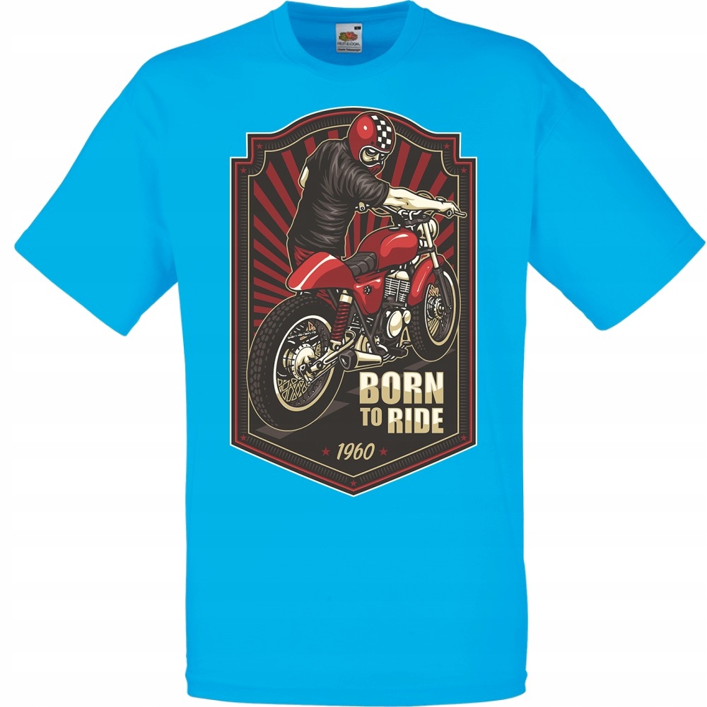 

Koszulka motor motocyklista motocykl M lazurowa