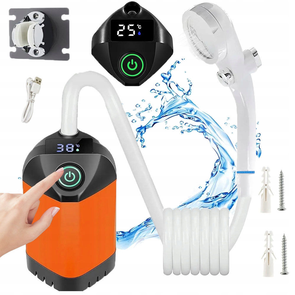 Kempingová sprcha s rozebíratelnou základnou a silným proudem 4800 Mah