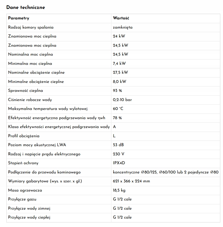 TERMET PODGRZEWACZ WODY AQUA COMFORT ECO PROPAN Marka Termet
