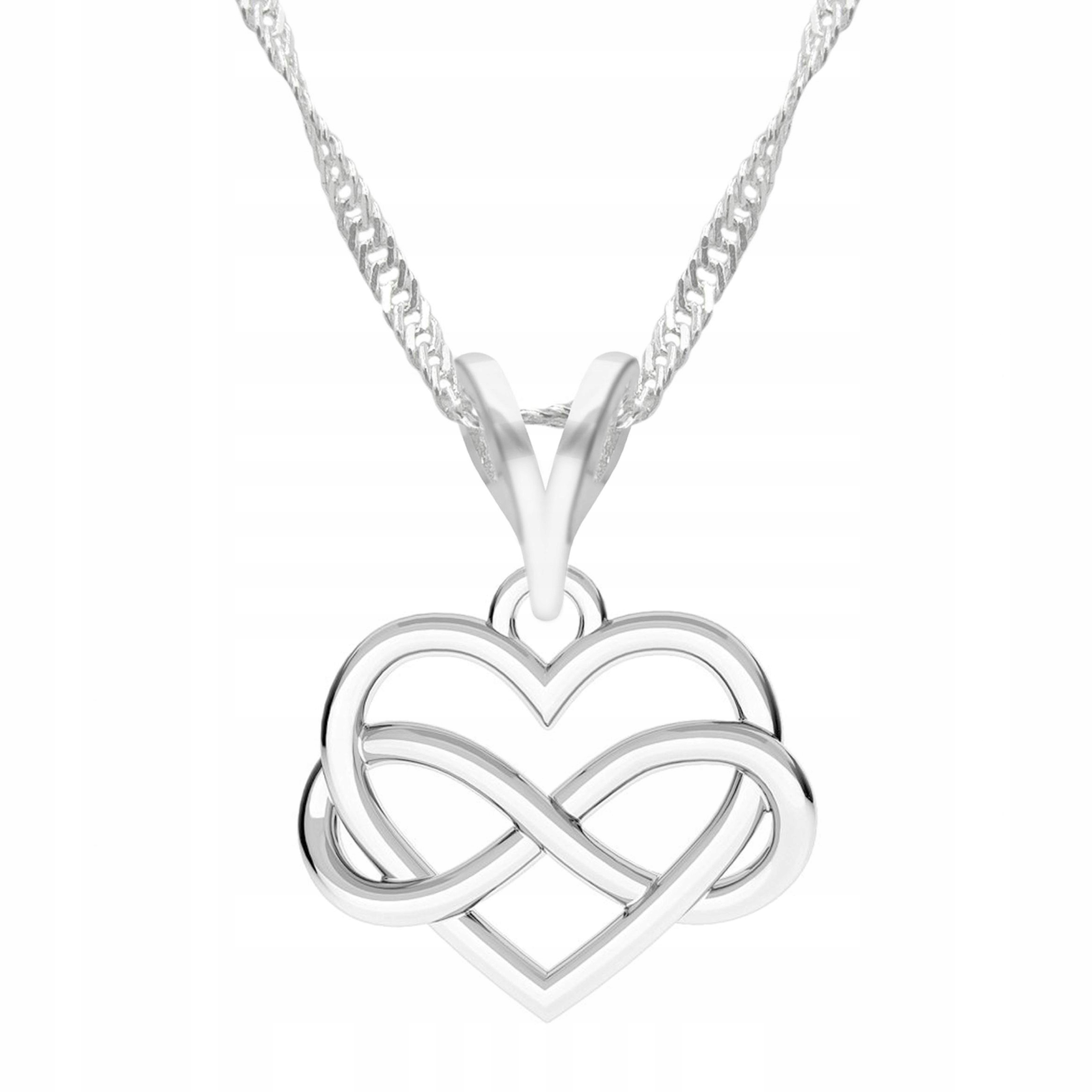 Stříbrný náhrdelník s nekonečnem Věčná láska Láska Stříbro 925