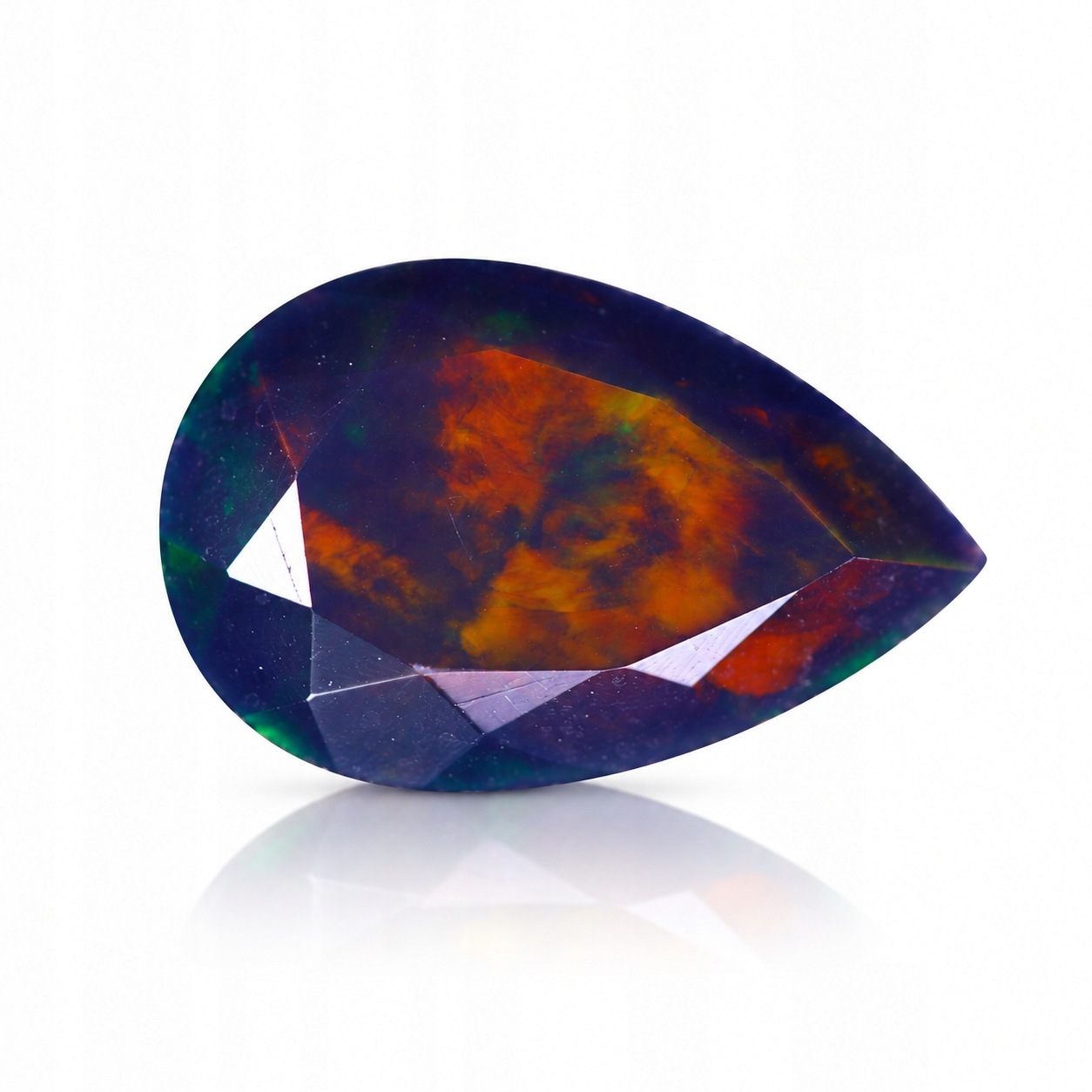 Přírodní opál Černý 1.76 ct Lžička Etiopie certifikát Wbd