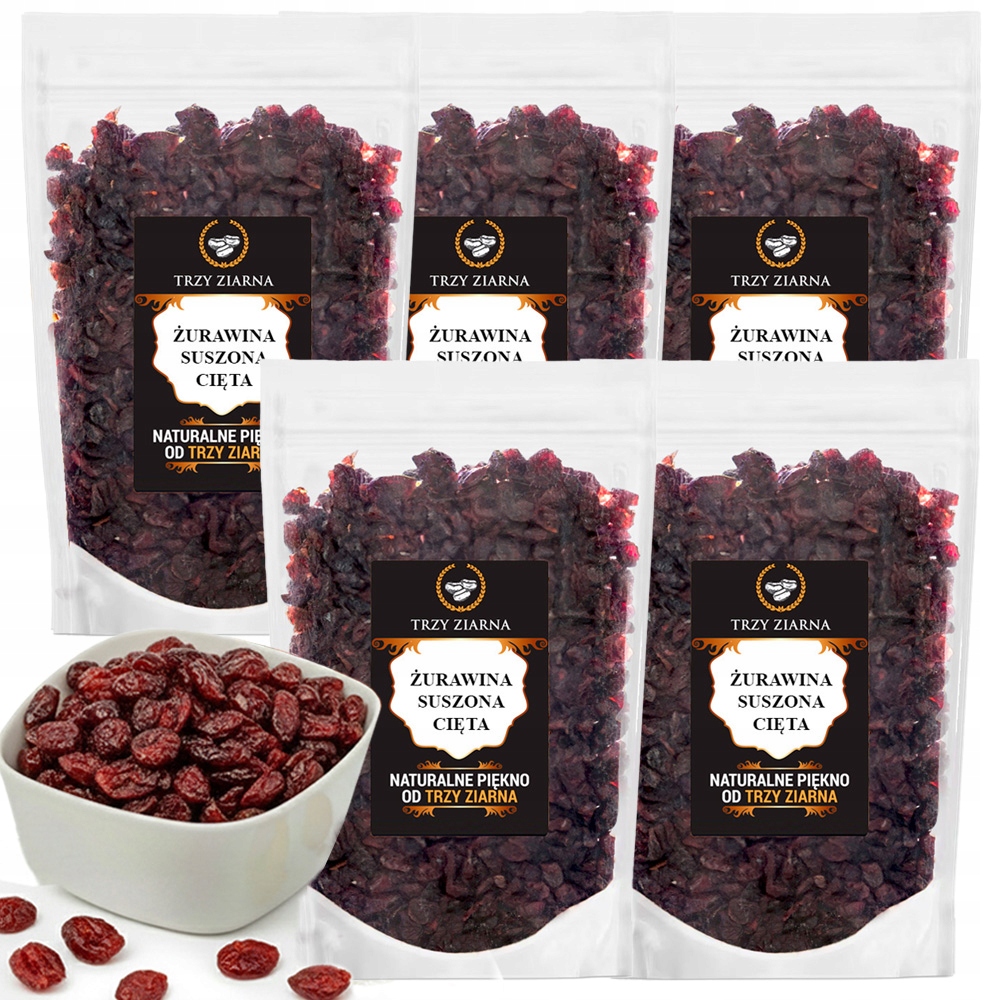 Levně Sušené Brusinky 5 kg přírodních čerstvých chutných brusinky