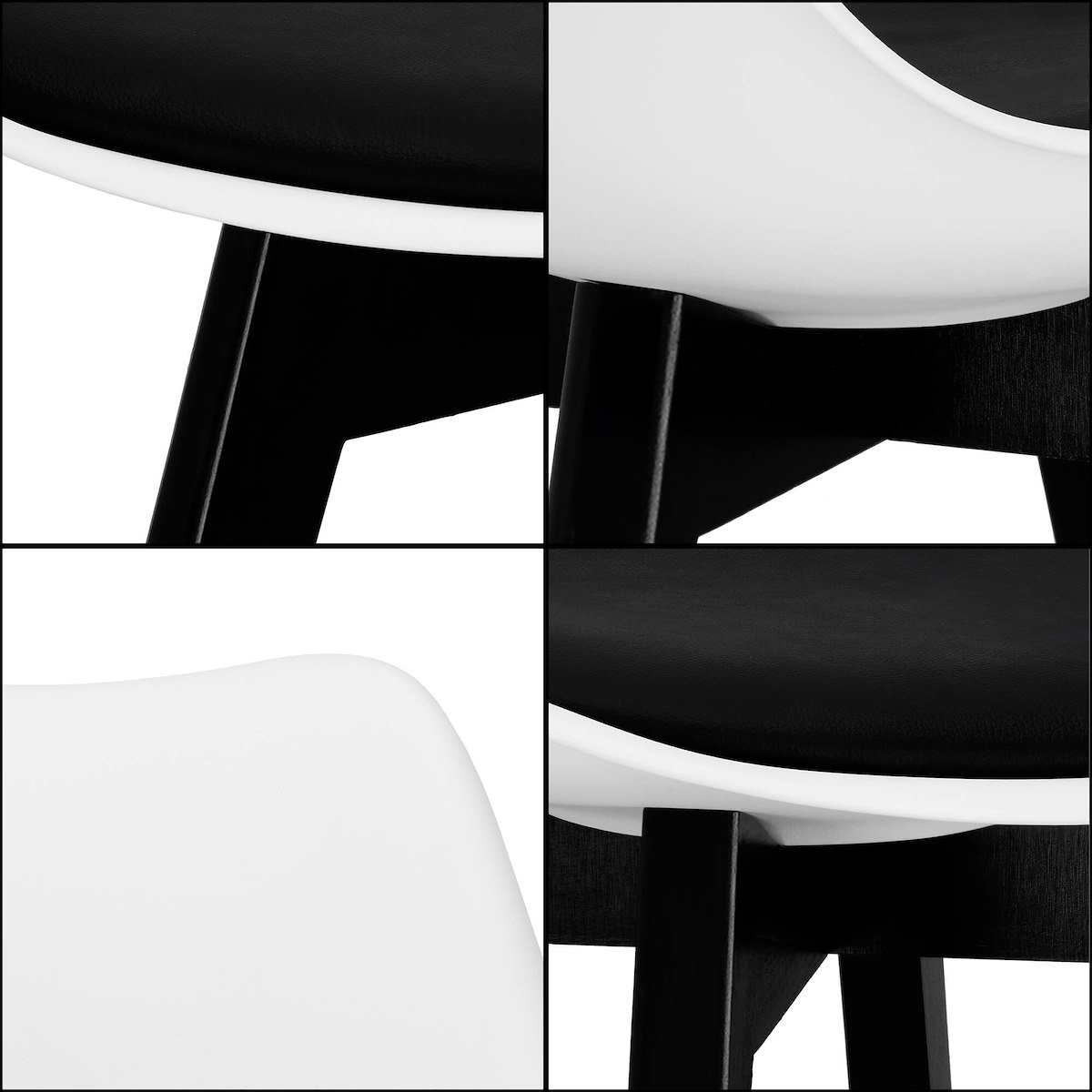 KRZESŁO SKANDYNAWSKIE do KUCHNI salonu JADALNI PODUSZKĄ NOWOCZESNE KRZESŁA Materiał obicia brak