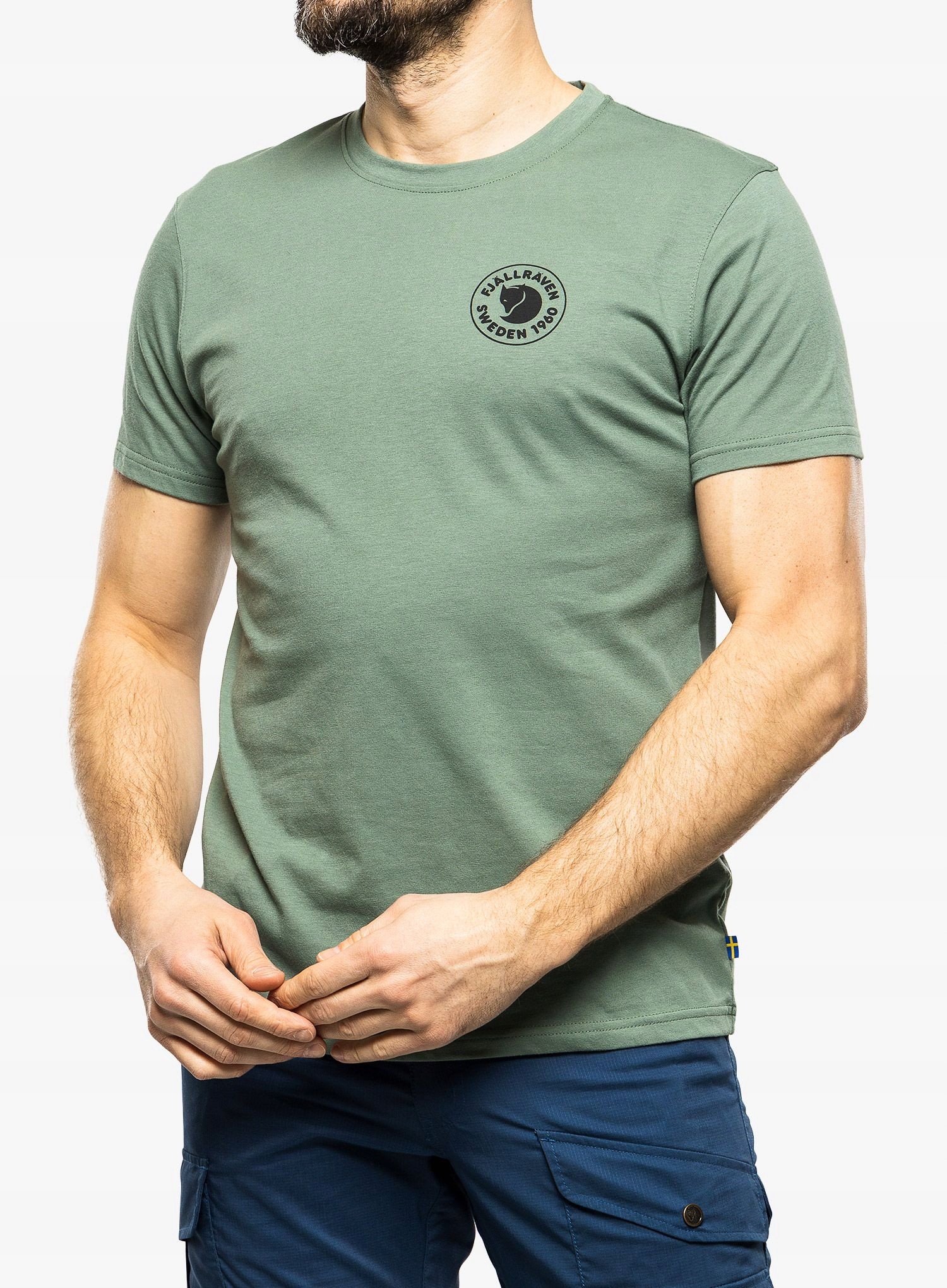 Koszulka bawełniana męska Fjallraven 1960 Logo T-Shirt patina green M