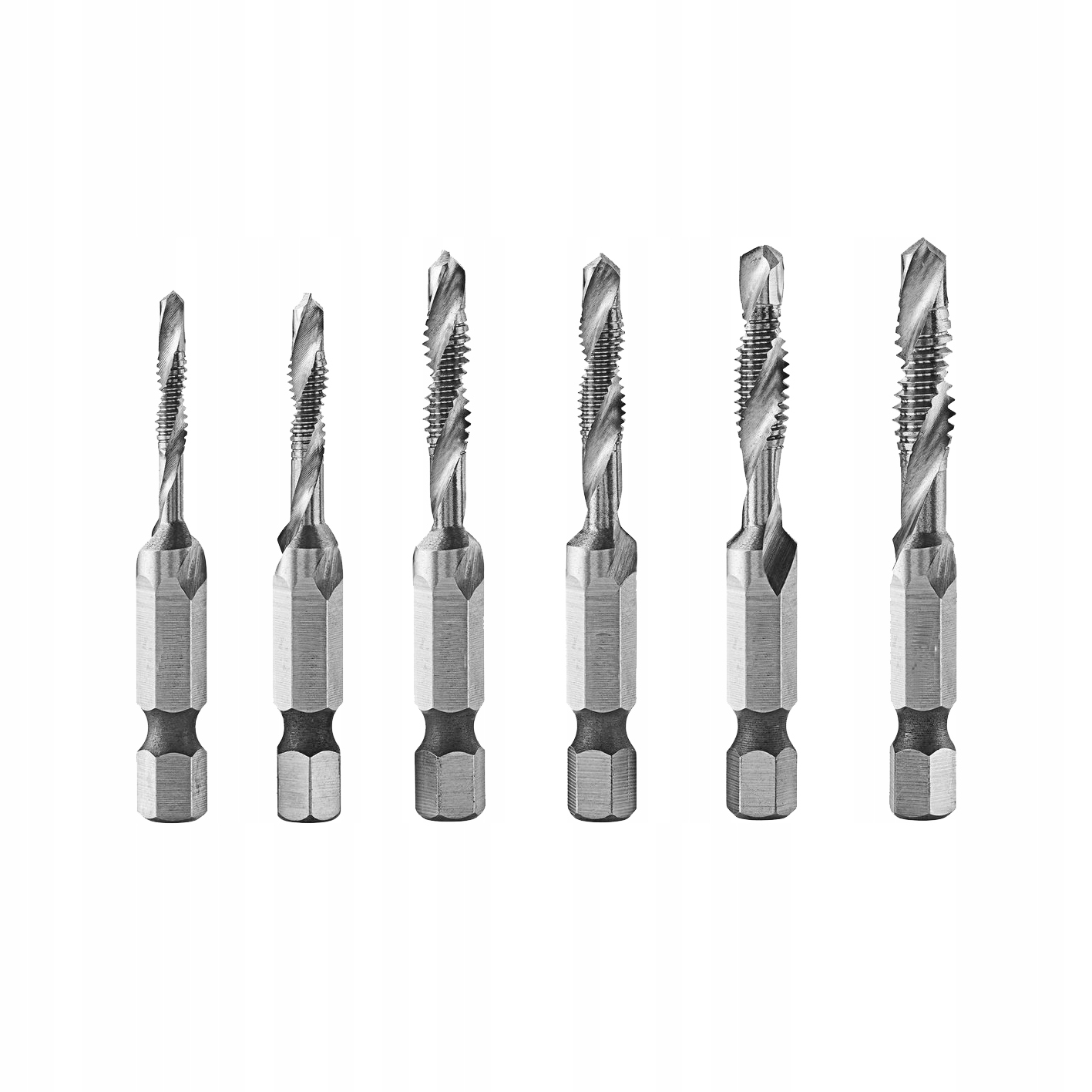 ZESTAW WIERTEŁ GWINTUJĄCYCH HSS M3-M10 6SZT GWINTOWNIKI METRYCZNE DO METALU Stan opakowania oryginalne