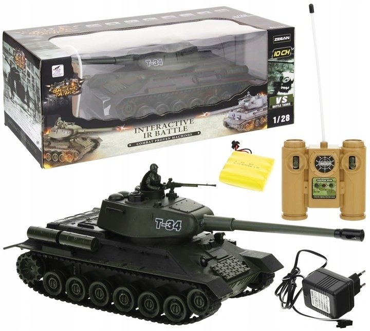 

Czołg Rudy T-34 Zdalnie Sterowany Strzelający Rc