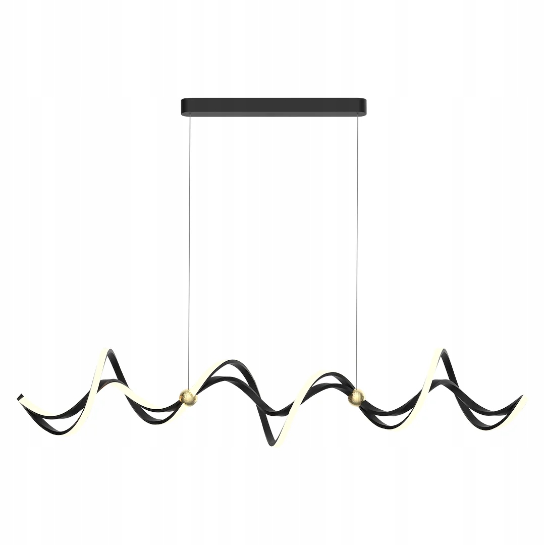 Milagro Závesná lampa Colia 55W Led Čierna-Zlatá Moderná IP20