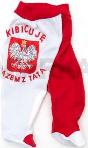 

Bawełniane Półśpioszki Kibicuję Razem Z Tatą R. 74