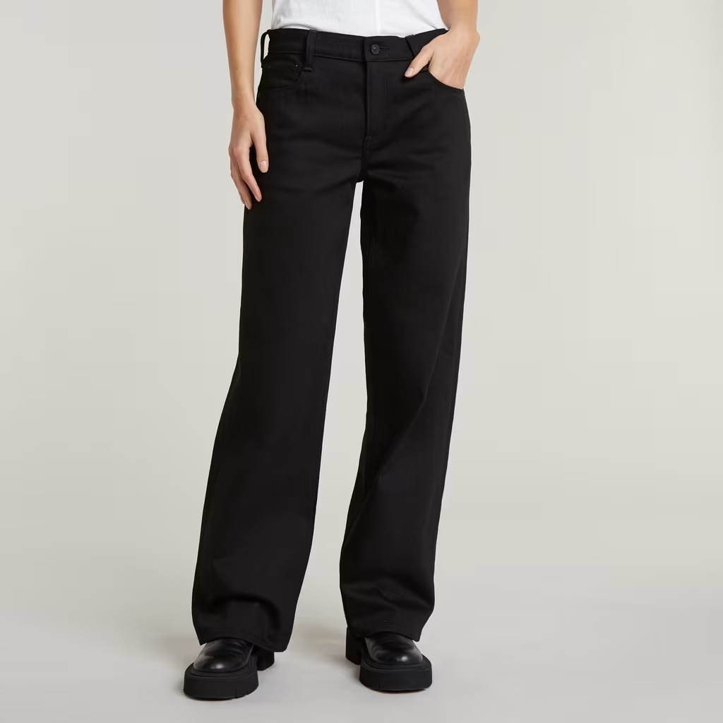 G-star Raw Černé Džíny Judee Loose Rovné Dlouhé Vysoký Pas 31/32 7AA