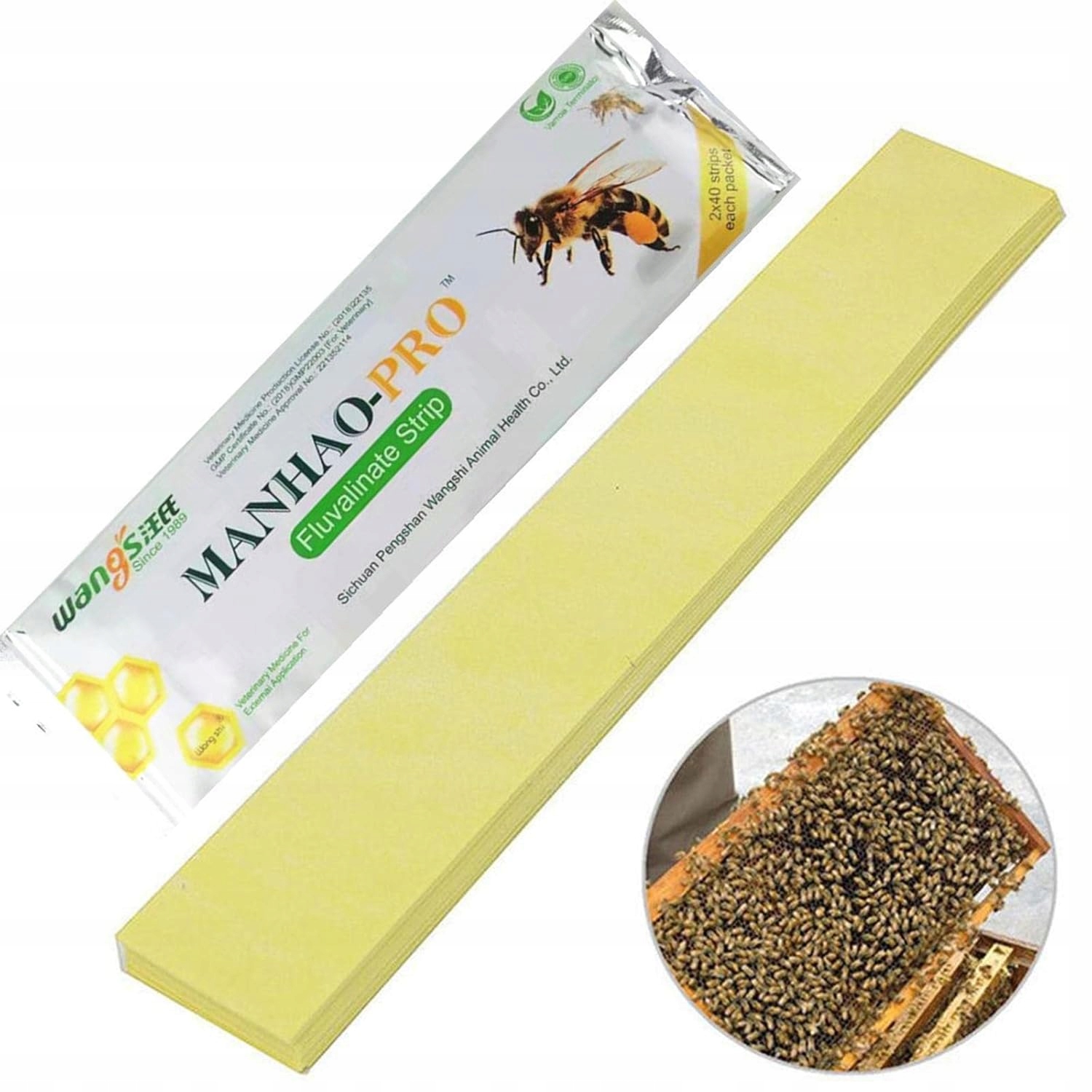Pszczelarstwo Fluvalinate Bee Roztocz Varroa Pasek leku pszczelarskiego 80X