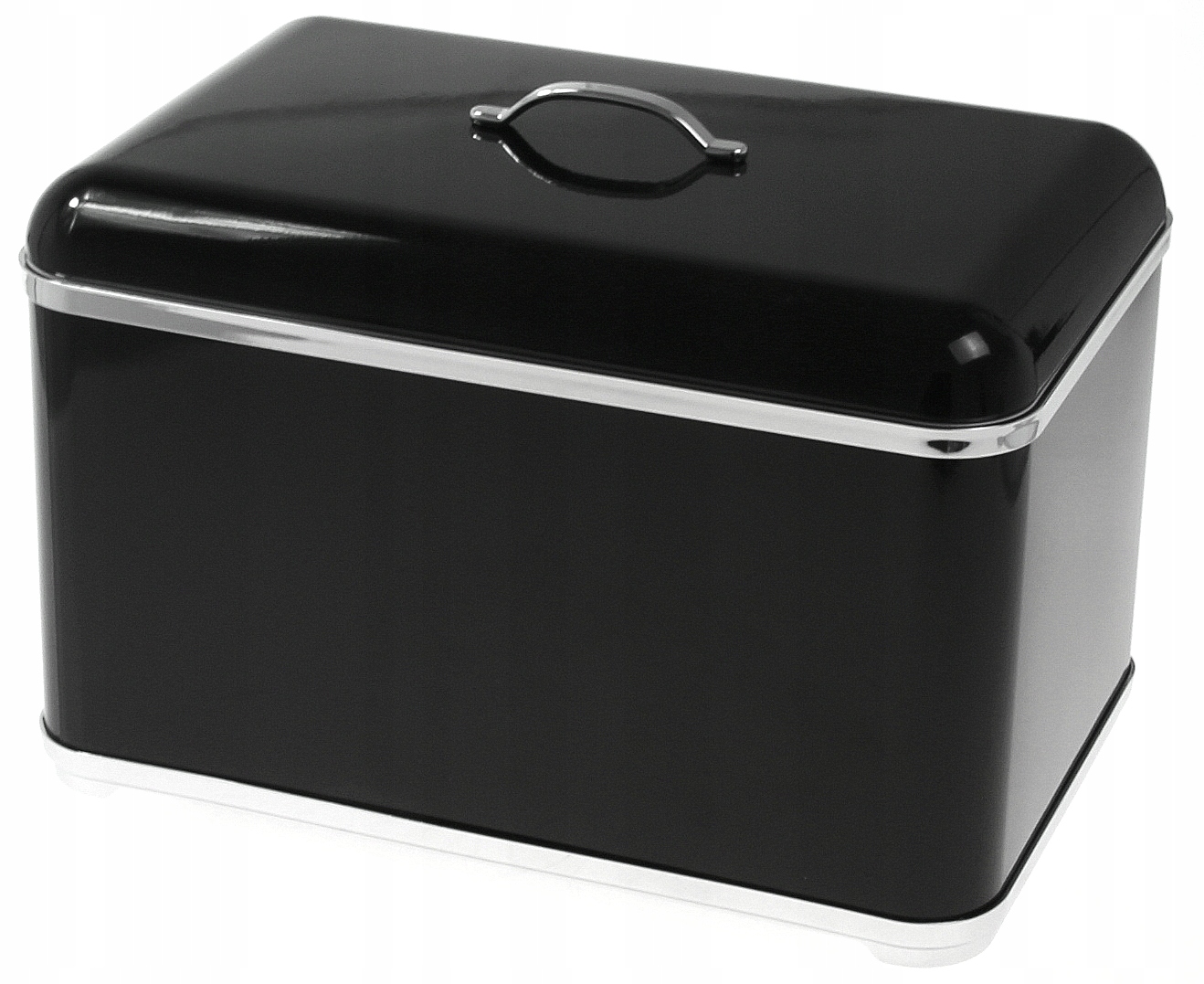 CHLEBAK CZARNY DUŻY Z POKRYWĄ STALOWY METALOWY EMALIOWANY NA CHLEB PIECZYWO Kod producenta MX-1614BL