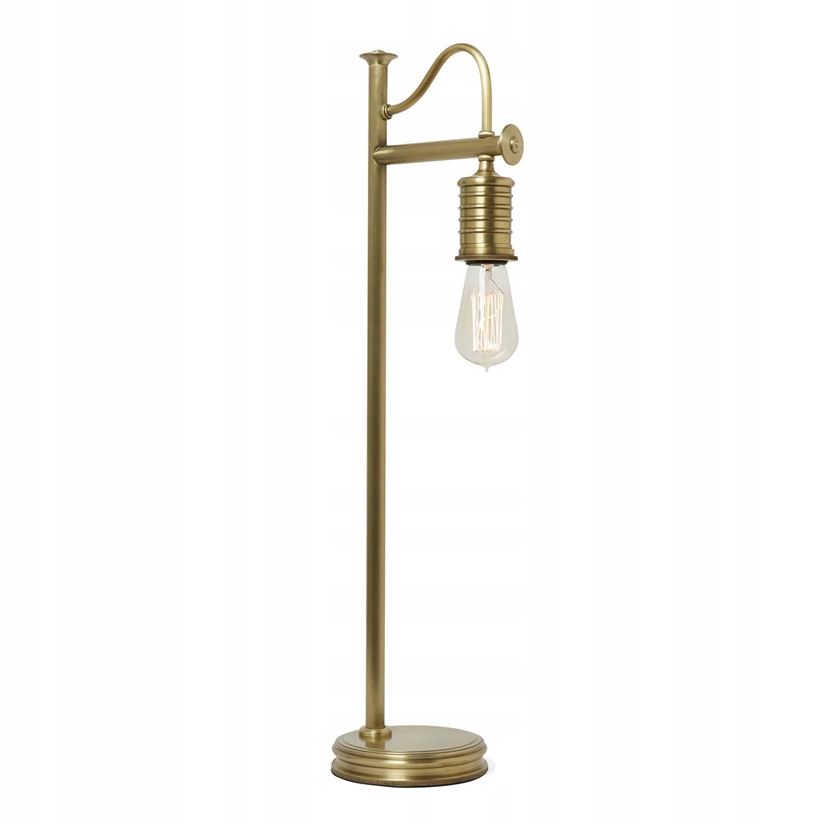 Retro mosadzná starnúca stolná lampa vo vintage štýle 68 cm Elstead