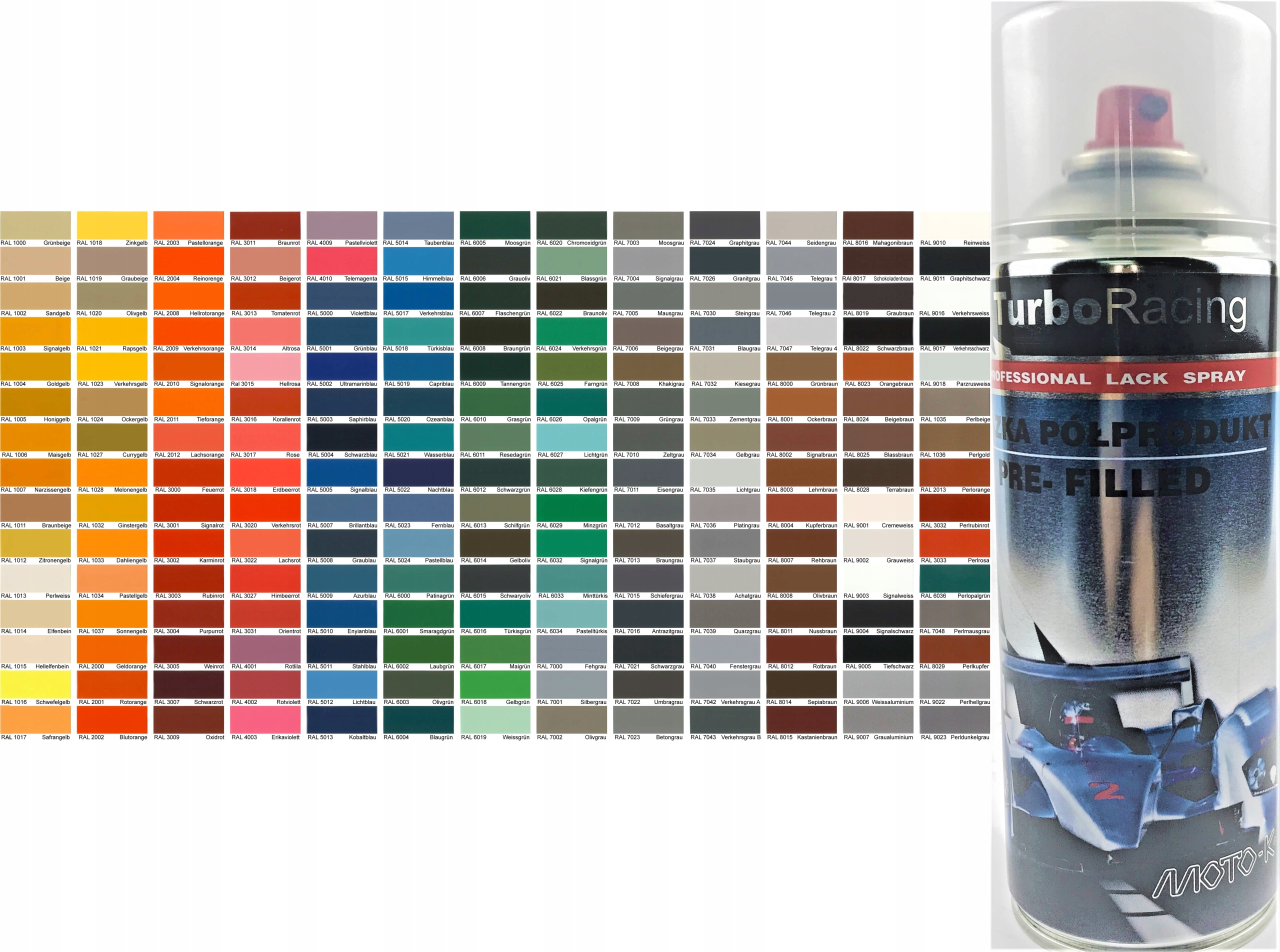 

Każdy Kolor Ral Półmat 16 40% Farba Spray 400ML