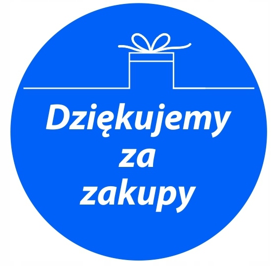 

Dziękujemy Za Zakupy naklejka etykietaOKRĄGŁA 1000