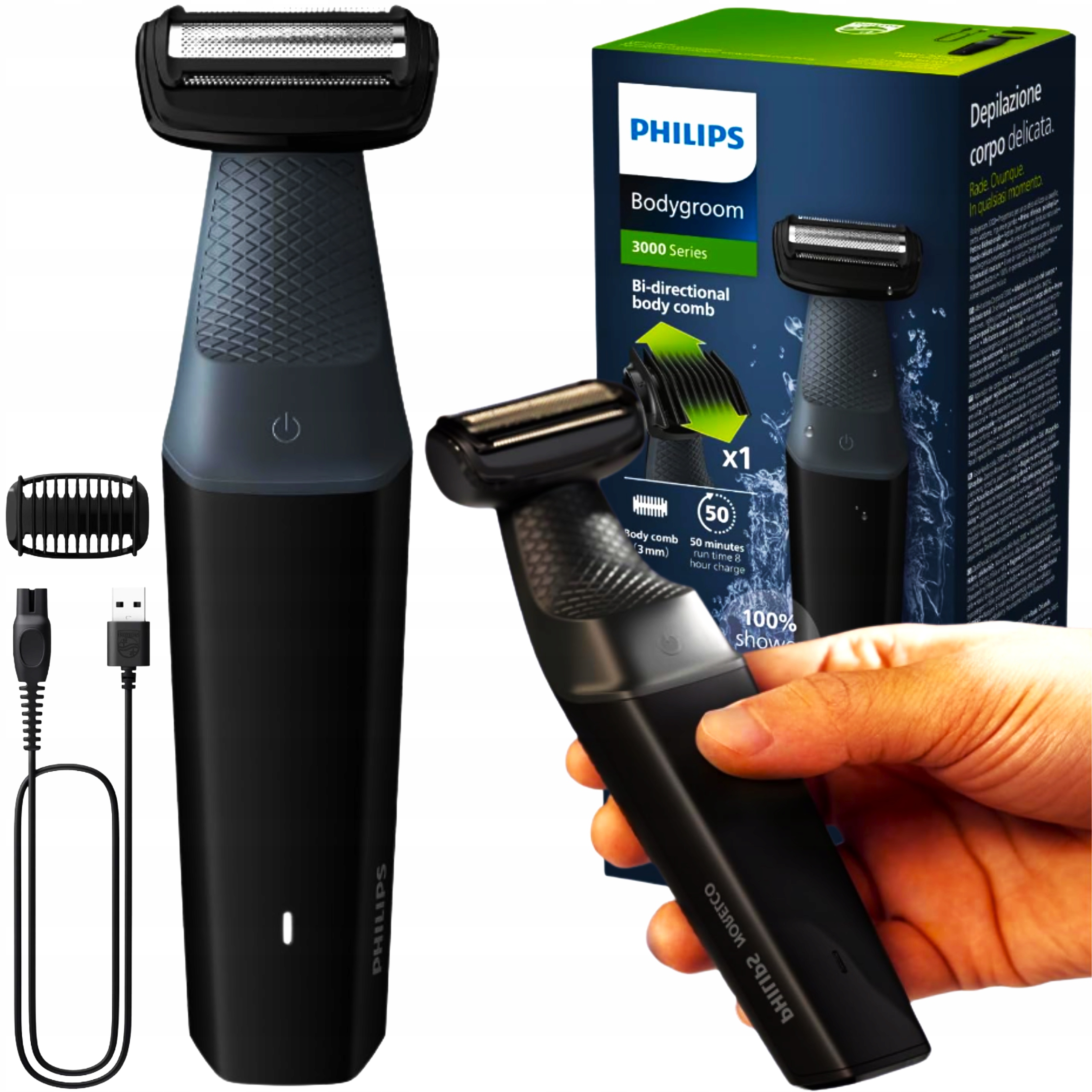 Bezprzewodowa Golarka Philips Golarka Philips Wodoodporna do Ciała Maszynka