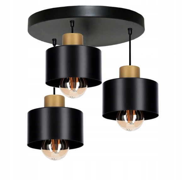 

Lampa Wisząca Regulowana Loft 3 Gold można Led