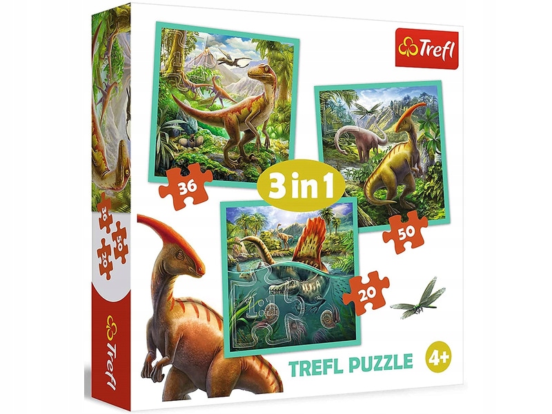 

Puzzle 3w1 Niezwykły świat dinozaurów