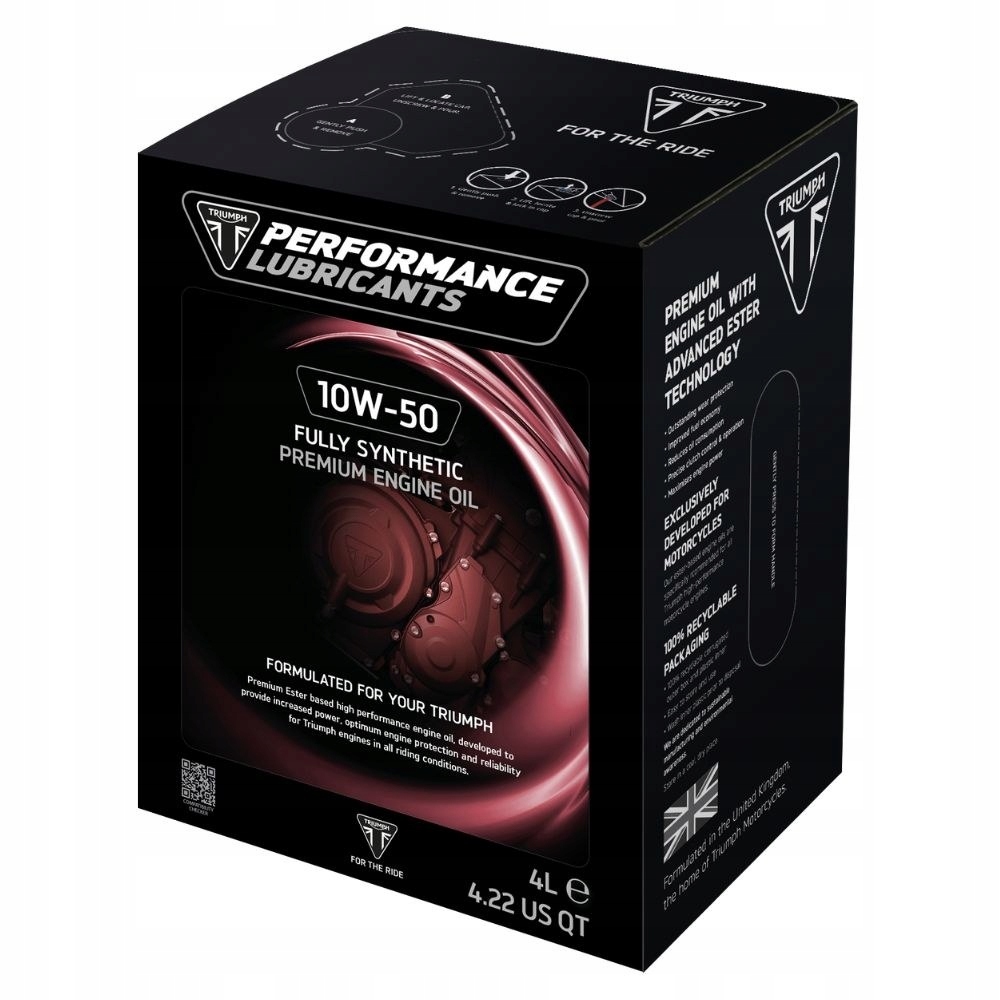 Olej Syntetyczny Na Bazie Estrów Triumph Fully Synthetic 10W-50 4 Litry